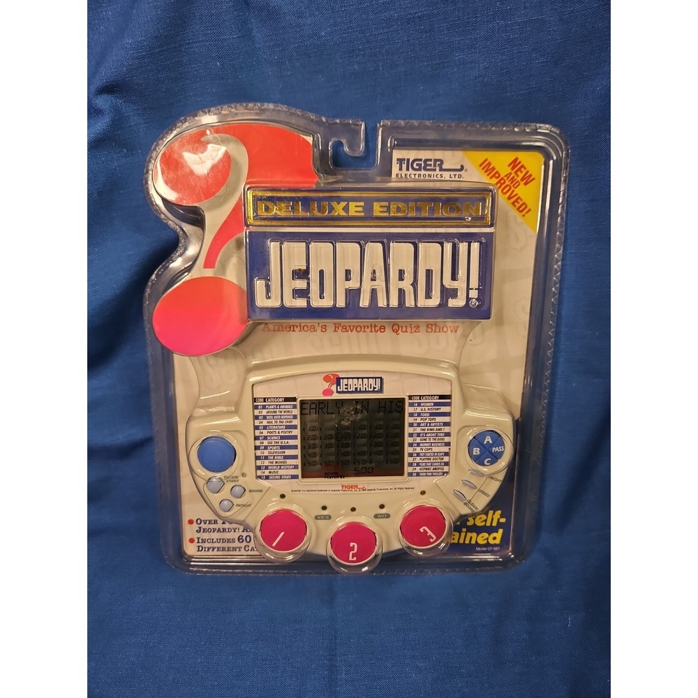 Vintage 1999 Tiger Electronic JEOPARDY Hand-Held Game Deluxe Edition NEW Sealed